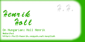 henrik holl business card